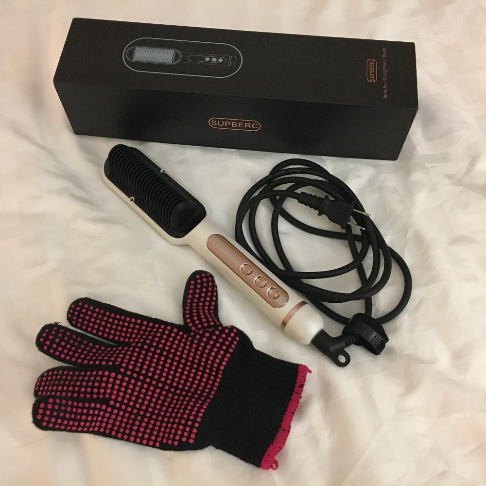 SUPBERC ionic hair straightener brush